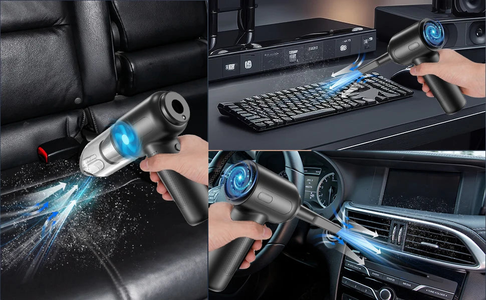2-in-1 Rechargeable Cordless Compressed Air Duster & Vacuum Cleaner