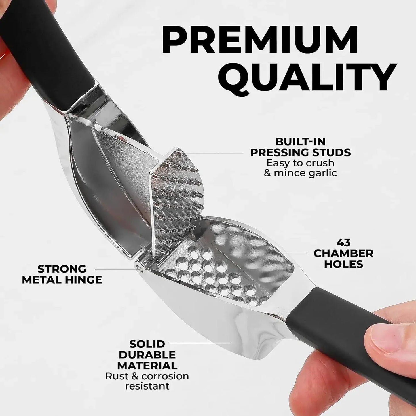Stainless Steel Garlic Press Set