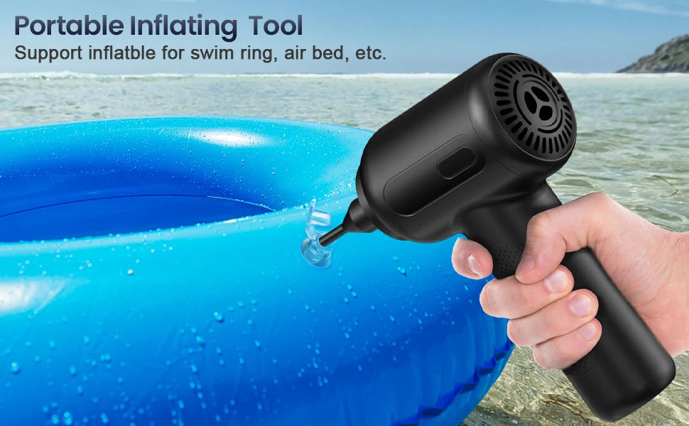 2-in-1 Rechargeable Cordless Compressed Air Duster & Vacuum Cleaner