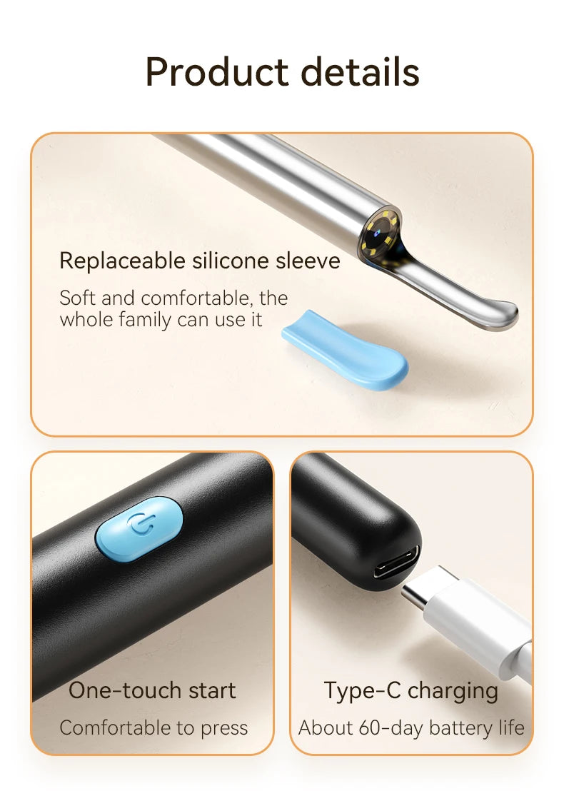 HD Ear Cleaner with Camera & LED Lights