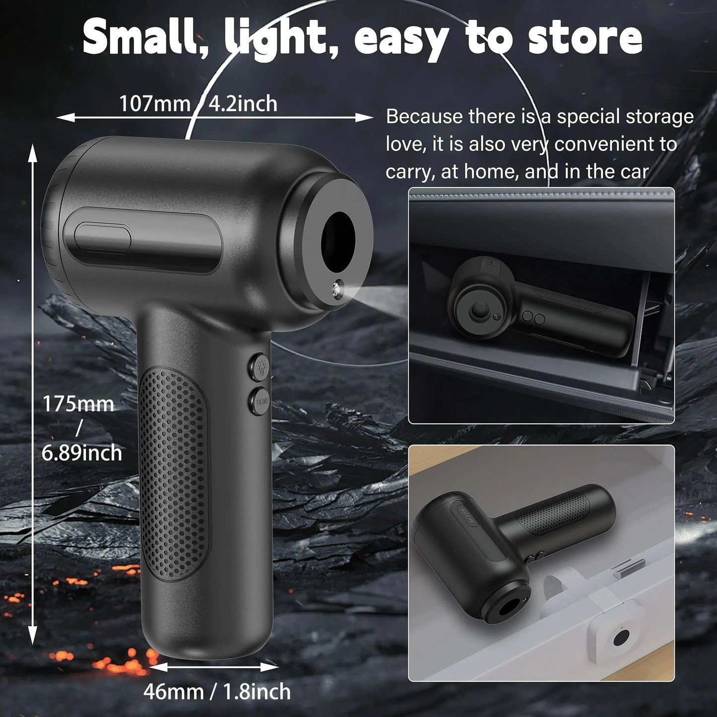 2-in-1 Rechargeable Cordless Compressed Air Duster & Vacuum Cleaner