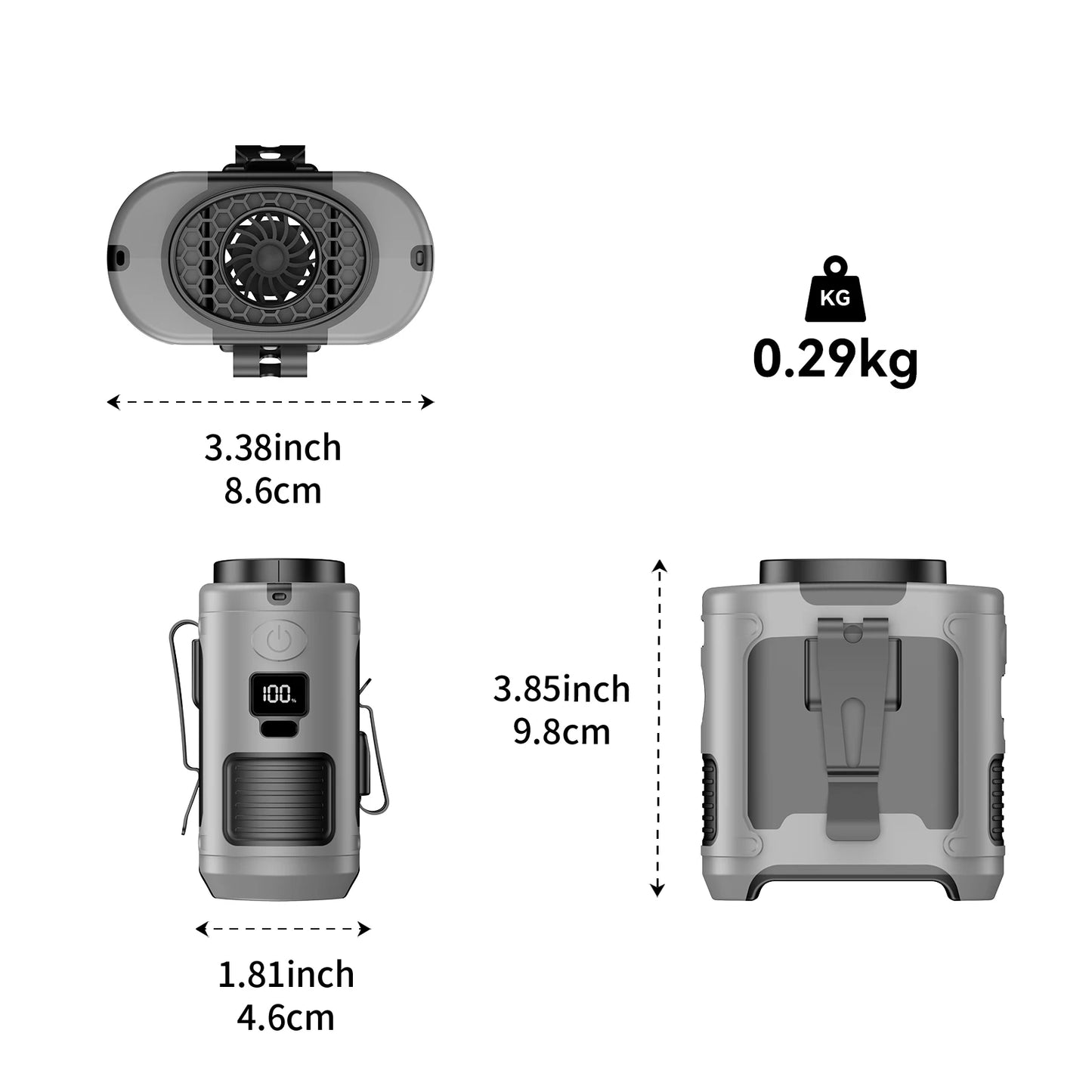 Portable Waist Fan: Your Ultimate Hands-Free Cooling Companion with 20,000mAh rechargeable lithium battery