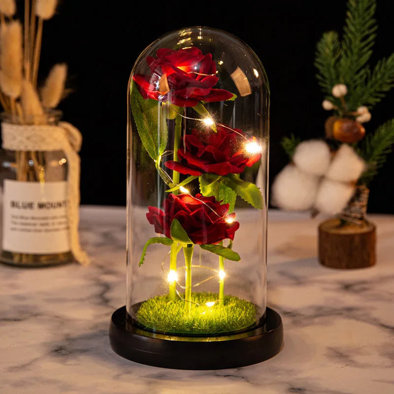 LED Galaxy Rose: Creative Valentine's Day & Mother's Day Gift – Artificial Flower, Wedding Decoration (1pc, No Battery Included)