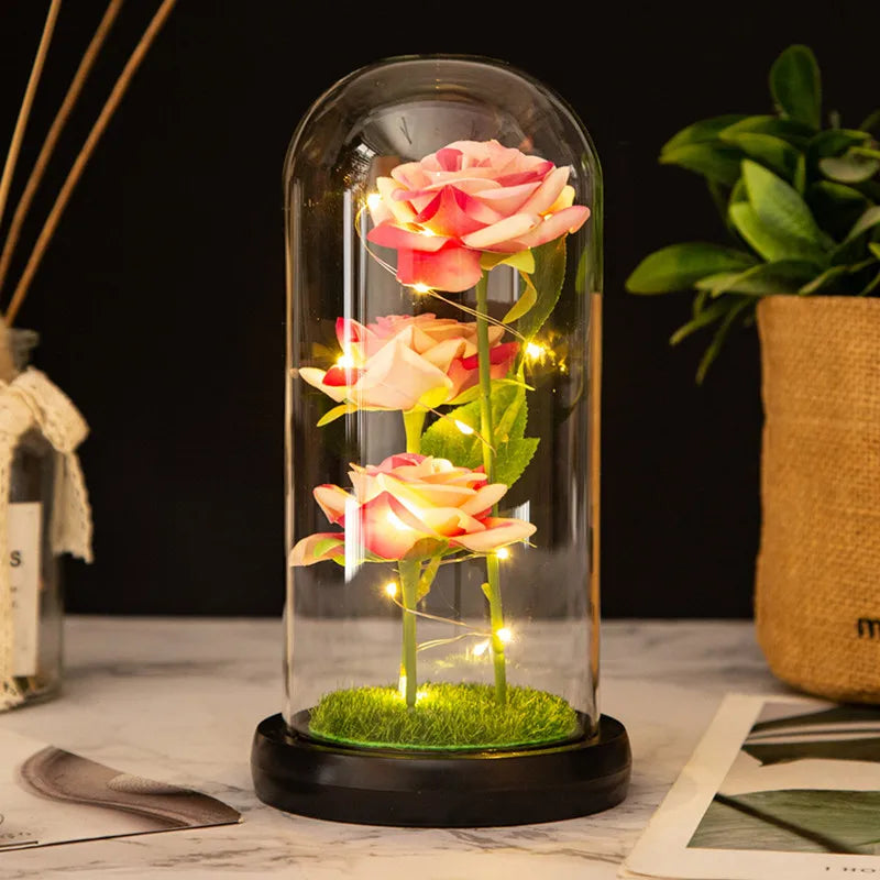 LED Galaxy Rose: Creative Valentine's Day & Mother's Day Gift – Artificial Flower, Wedding Decoration (1pc, No Battery Included)