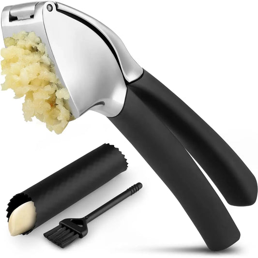 Stainless Steel Garlic Press Set